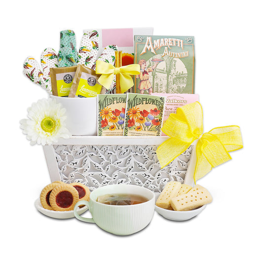 Planted With Love Cookies & Tea Gift Basket Alder Creek Gift Baskets