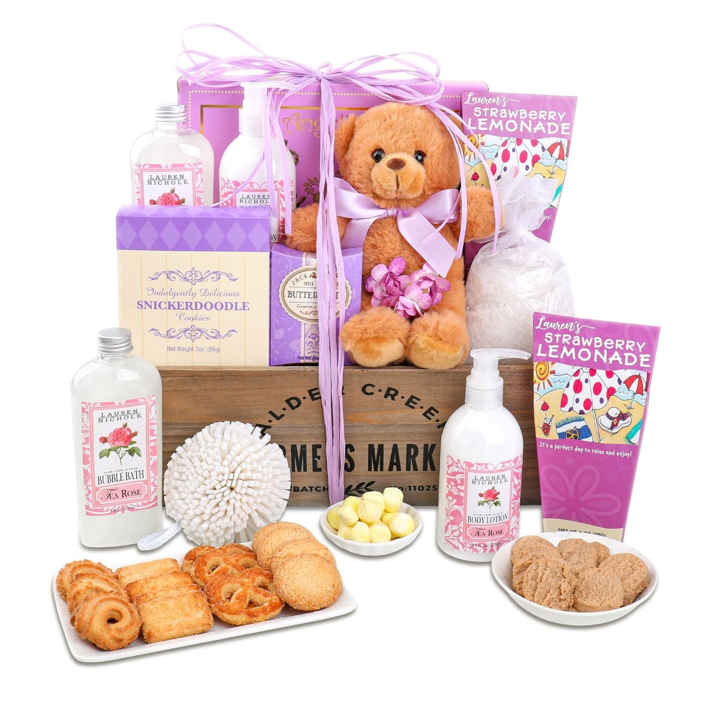 Pampered Rose Spa Gift Basket Alder Creek Gift Baskets