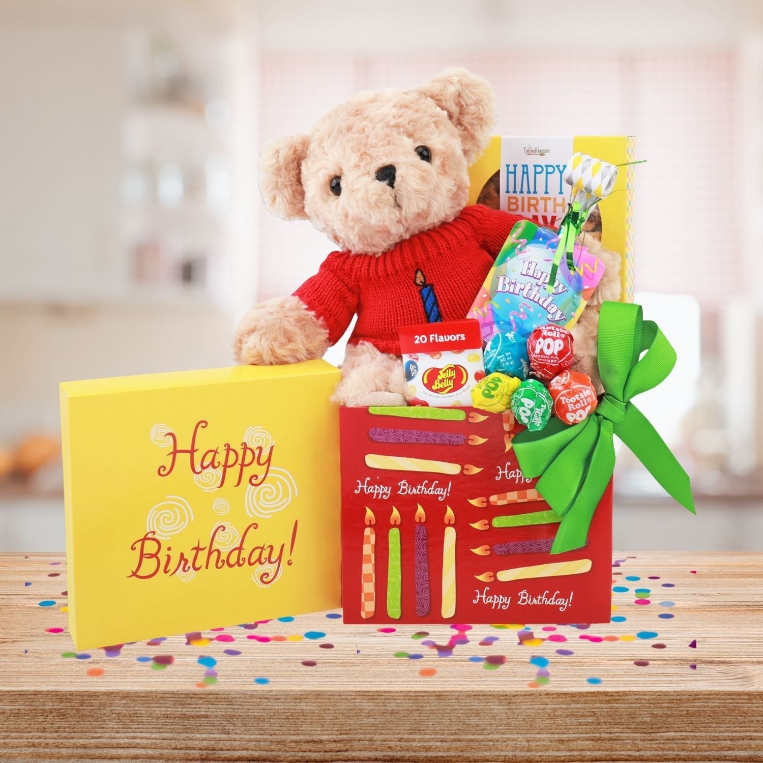 Happy Birthday Celebrations Bear Gift Box Alder Creek Gift Baskets