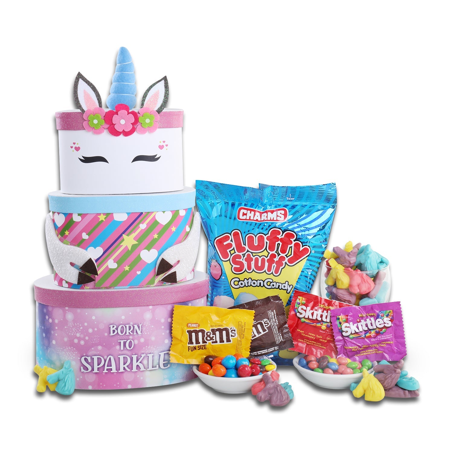Born to Sparkle Unicorn Gift Tower Alder Creek Gift Baskets