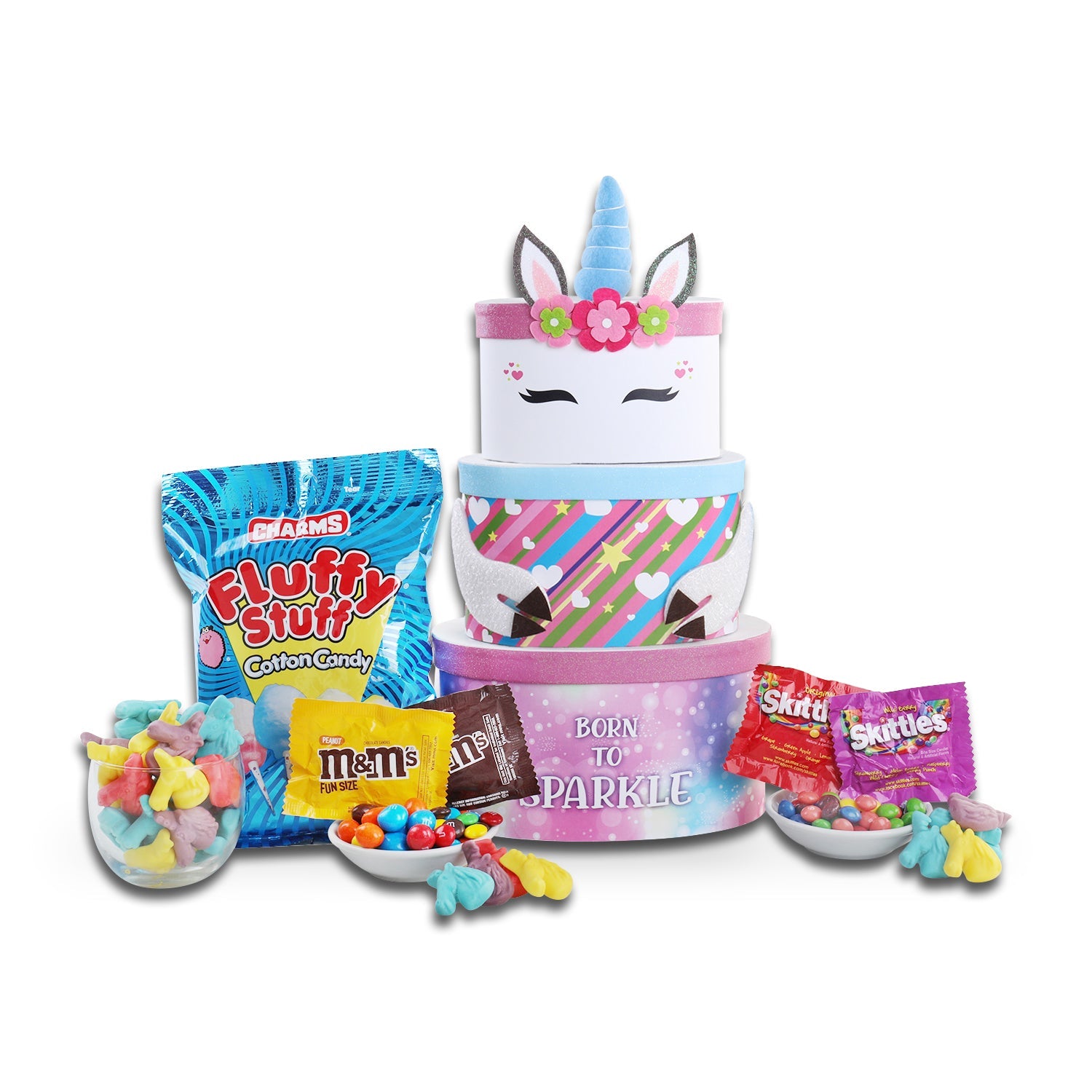 Born to Sparkle Unicorn Gift Tower Alder Creek Gift Baskets