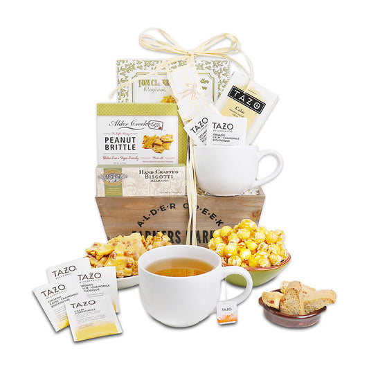 Serenity Tea Crate Gift Basket Alder Creek Gift Baskets