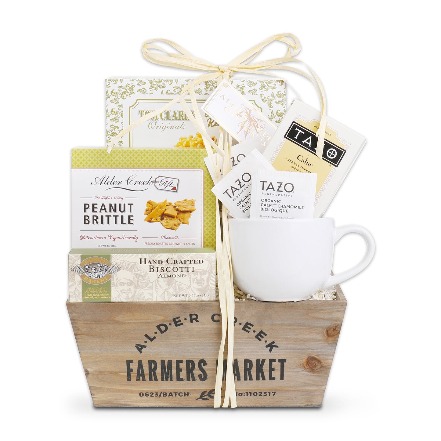 Serenity Tea Crate Gift Basket Alder Creek Gift Baskets