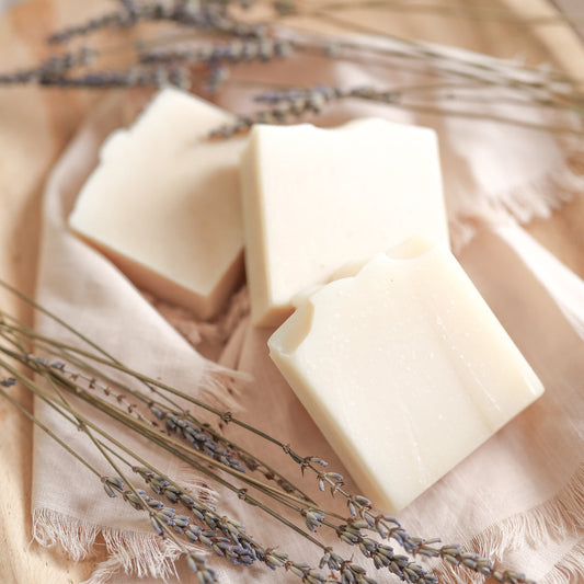 Fragrance Free Handmade Tallow + Goat Milk Soap Bar Trio Pretty farm girl