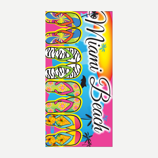 Fun Flip Flops Miami Beach Towel Towels World