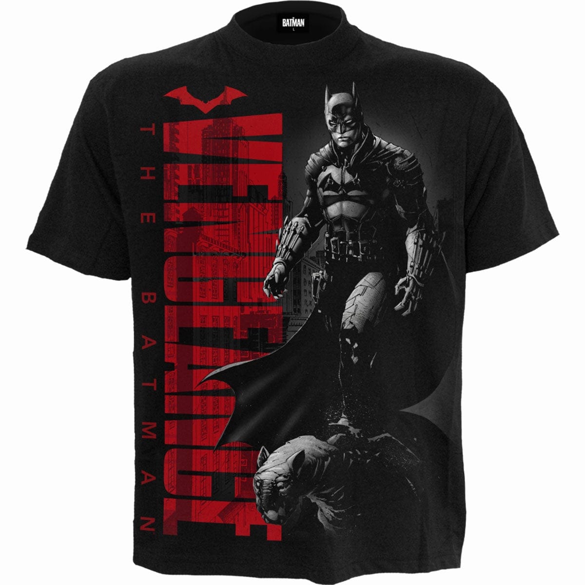 THE BATMAN - COMIC COVER - Front Print T-Shirt Black Spiral USA