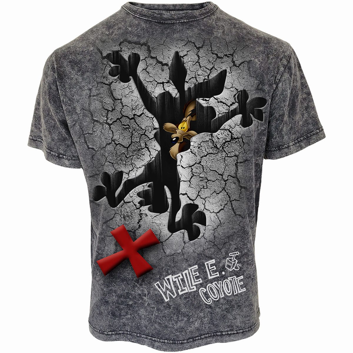 COYOTE - MISSED THE SPOT - Acid Wash T-Shirt Spiral USA