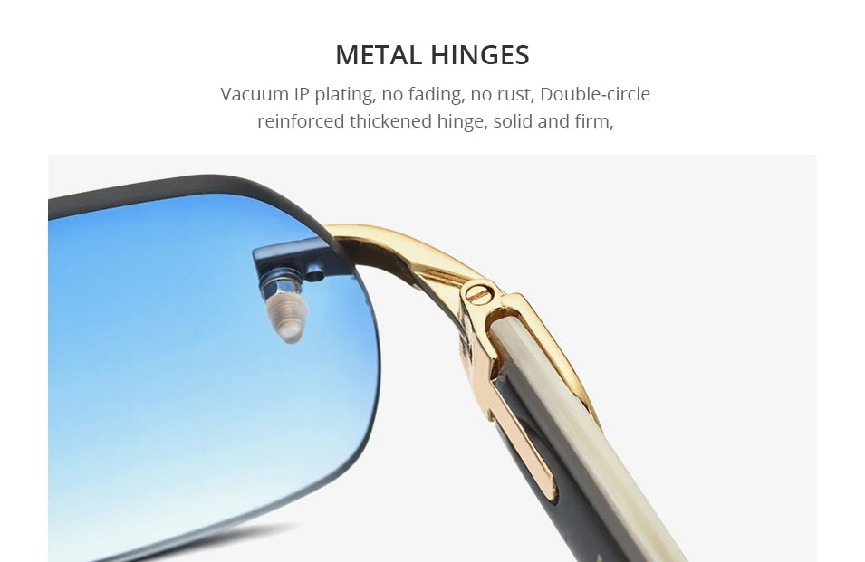 HEPIDEM Buffalo Horn Glasses Women New Square Rimless High Quality Men Sunglasses Luxury Eyewear Buffs Eyeglasses