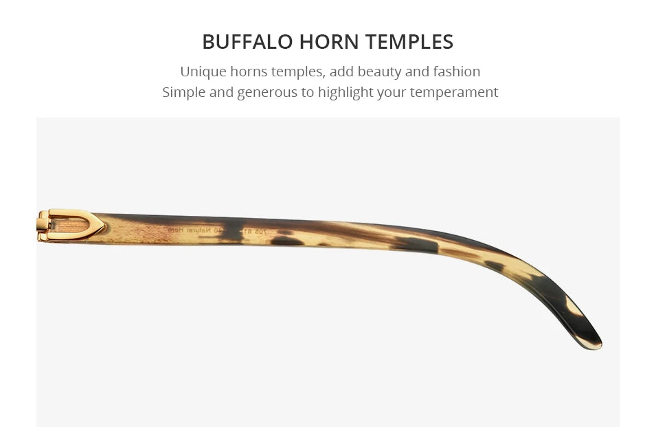 HEPIDEM Buffalo Horn Glasses Women New Square Rimless High Quality Men Sunglasses Luxury Eyewear Buffs Eyeglasses