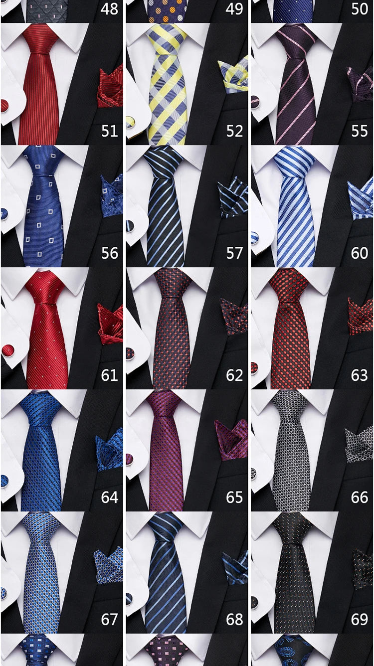 Brand Fashion  8 cm Tie Pocket Squares Set  Wedding Present Necktie Suit Accessories Fit Formal Party Holiday Gift