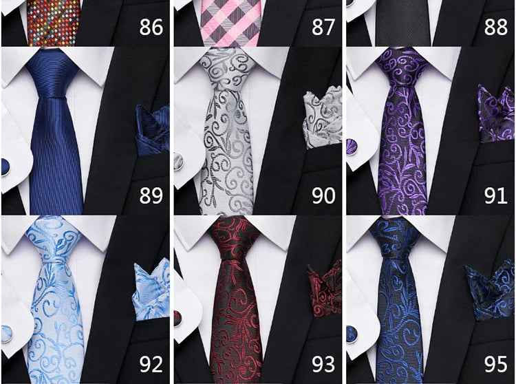 Brand Fashion  8 cm Tie Pocket Squares Set  Wedding Present Necktie Suit Accessories Fit Formal Party Holiday Gift