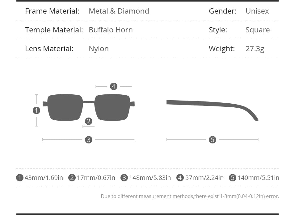 HEPIDEM Buffalo Horn Glasses Women New Square Rimless High Quality Men Sunglasses Luxury Eyewear Buffs Eyeglasses