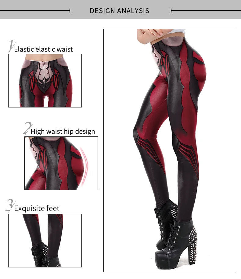 NADANBAO Women Leggings Gothic Style Anime Printed High Quality Leggings Fashion Elastic Pants Sporting Fitness Yoga Pants