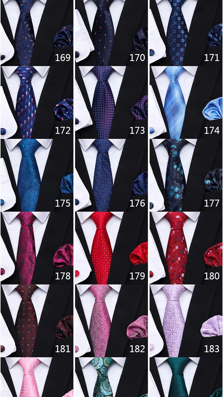 Brand Fashion  8 cm Tie Pocket Squares Set  Wedding Present Necktie Suit Accessories Fit Formal Party Holiday Gift