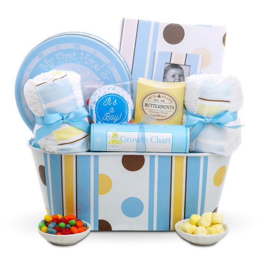 Welcome to the World Baby Boy Gift Basket Alder Creek Gift Baskets