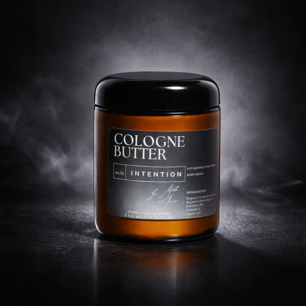INTENTION – Luxury Fragrance Body Butter | Oud, Rose & Vanilla Cologne Scent Moisturizing Skin Butter | Cologne Butter