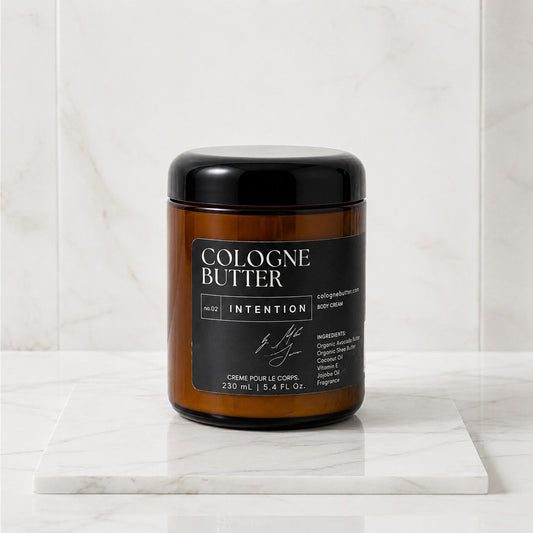 INTENTION – Luxury Fragrance Body Butter | Oud, Rose & Vanilla Cologne Scent Moisturizing Skin Butter | Cologne Butter