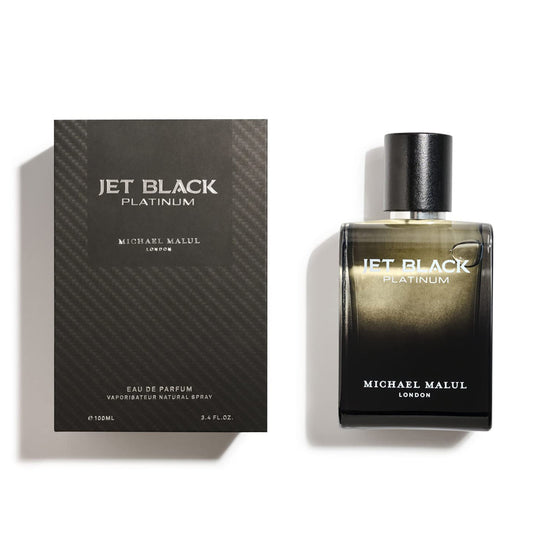 Jet Black Platinum 3.4oz Men's Eau de Parfum, Fragrance for Men 100ml Sophisticated Men's Fragrance