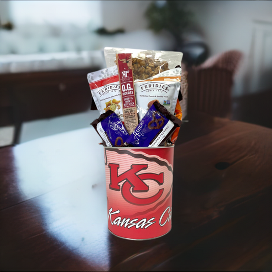 JGB Sports - Kansas City Chiefs Gift Tin Basket - Made In America