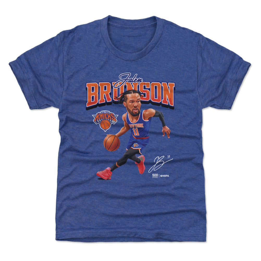 Jalen Brunson New York Knicks Caricature WHT 500 LEVEL