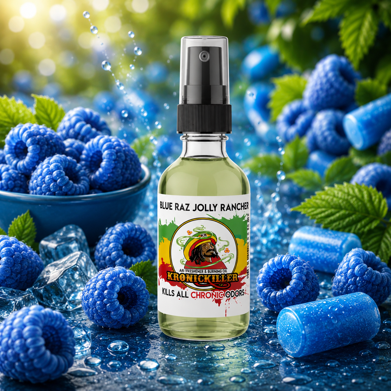 Kronickiller Blue Raspberry Air Freshener & Burning Oil Kronic Killer