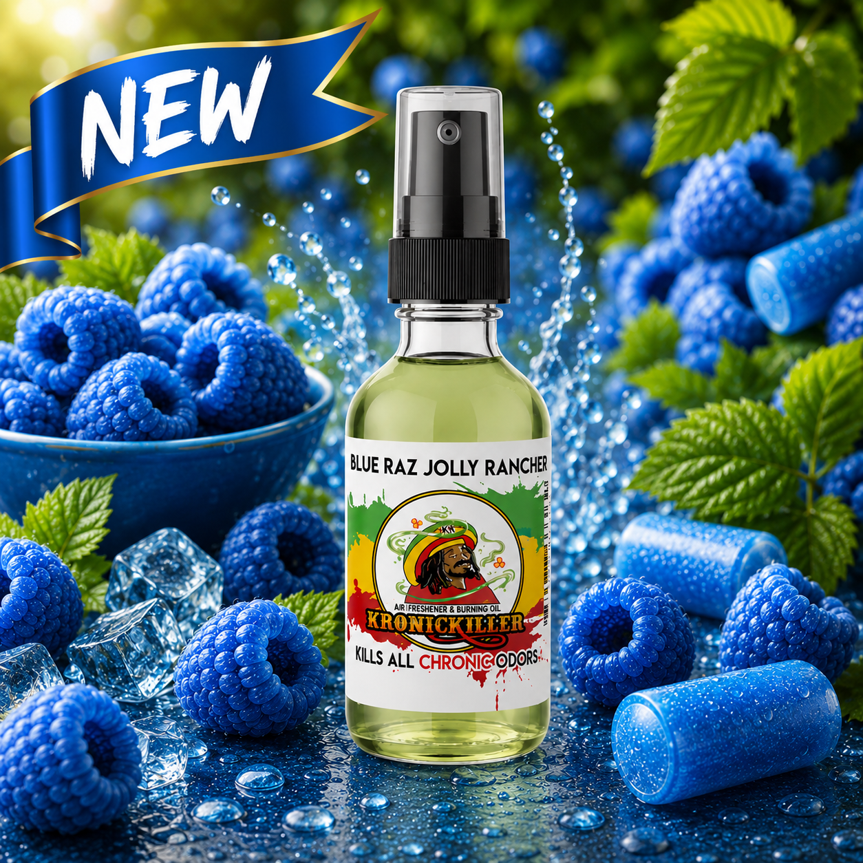 Kronickiller Blue Raspberry Air Freshener & Burning Oil Kronic Killer