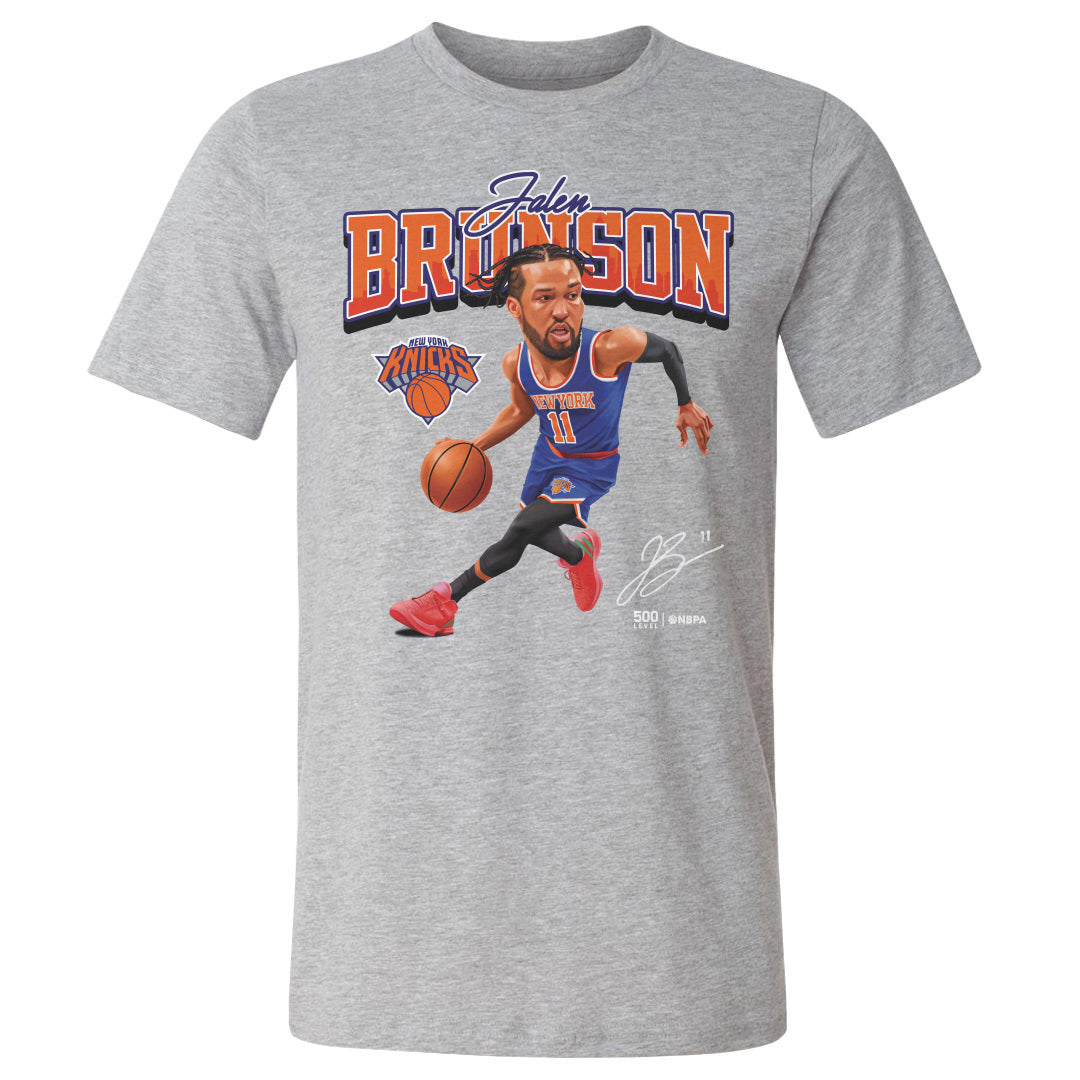 Jalen Brunson New York Knicks Caricature WHT 500 LEVEL