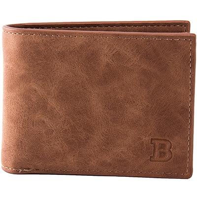 Men's Suede Wallet with Coin Bag Zipper