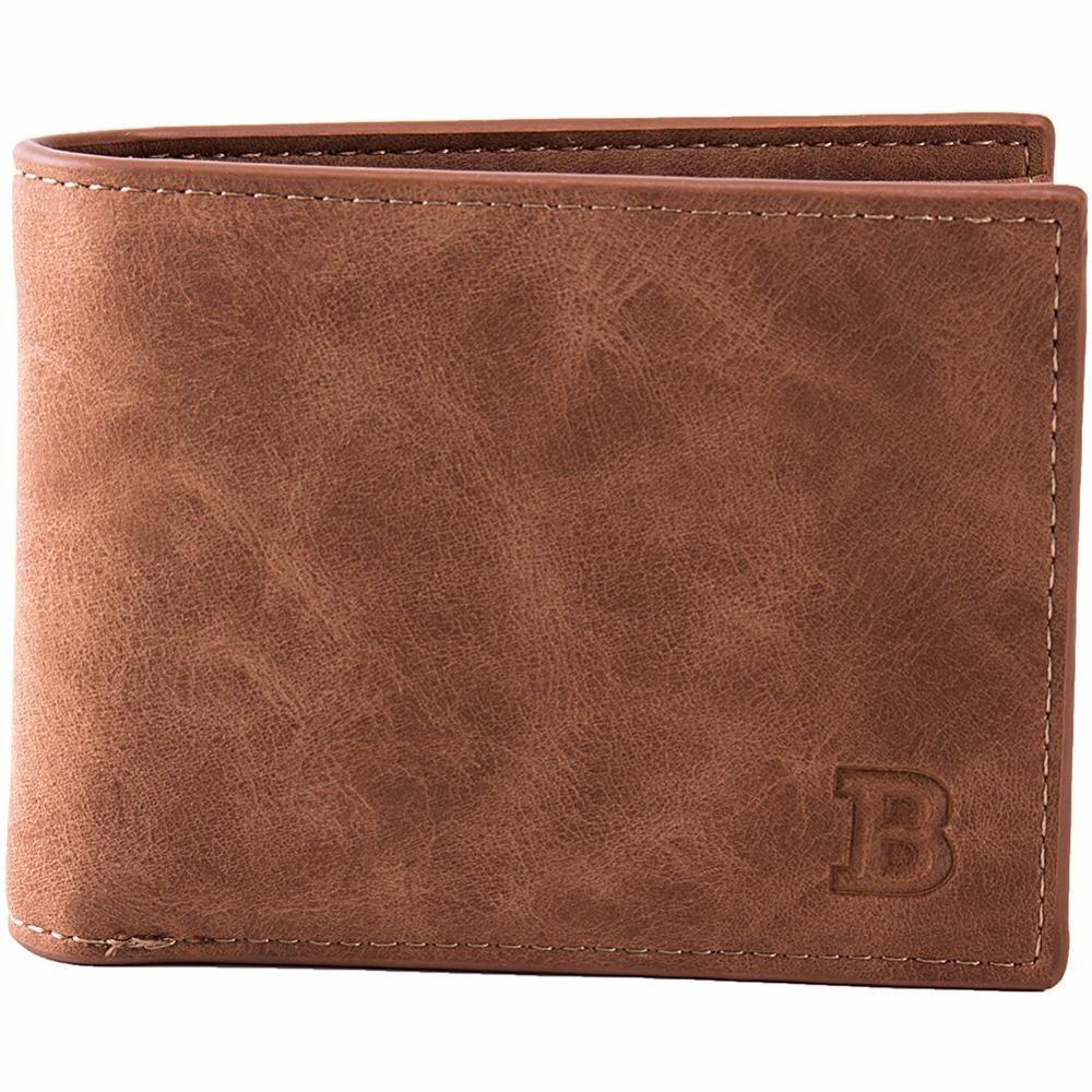 Men's Suede Wallet with Coin Bag Zipper