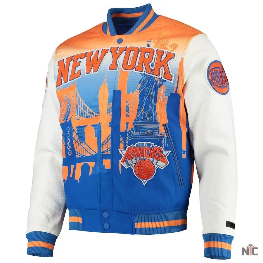 New York Knicks White Finals Champions Varsity Full-zip Jacket WorthVee