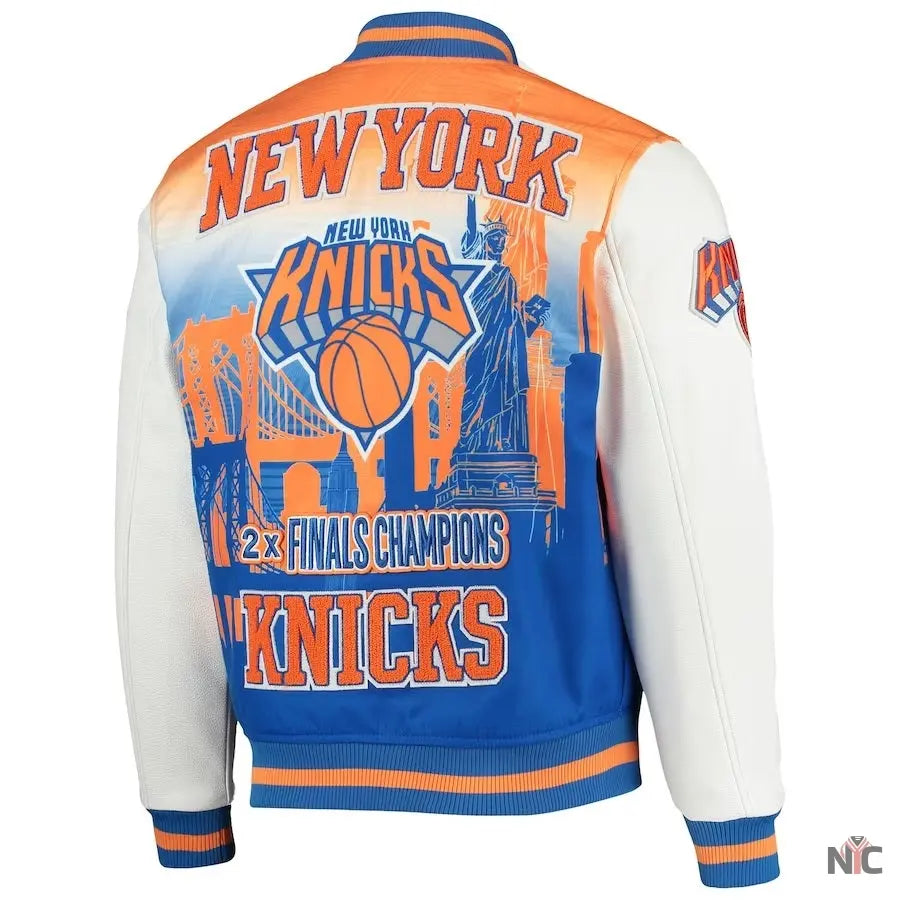 New York Knicks White Finals Champions Varsity Full-zip Jacket WorthVee