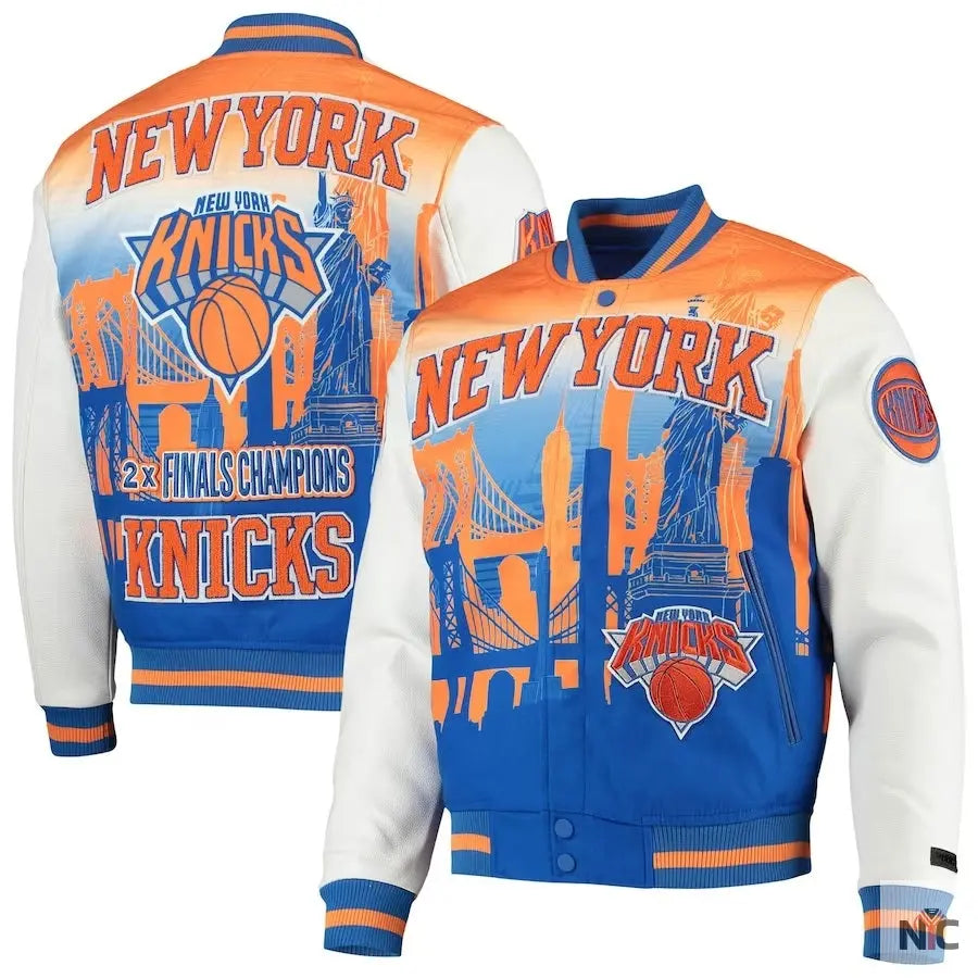 New York Knicks White Finals Champions Varsity Full-zip Jacket WorthVee