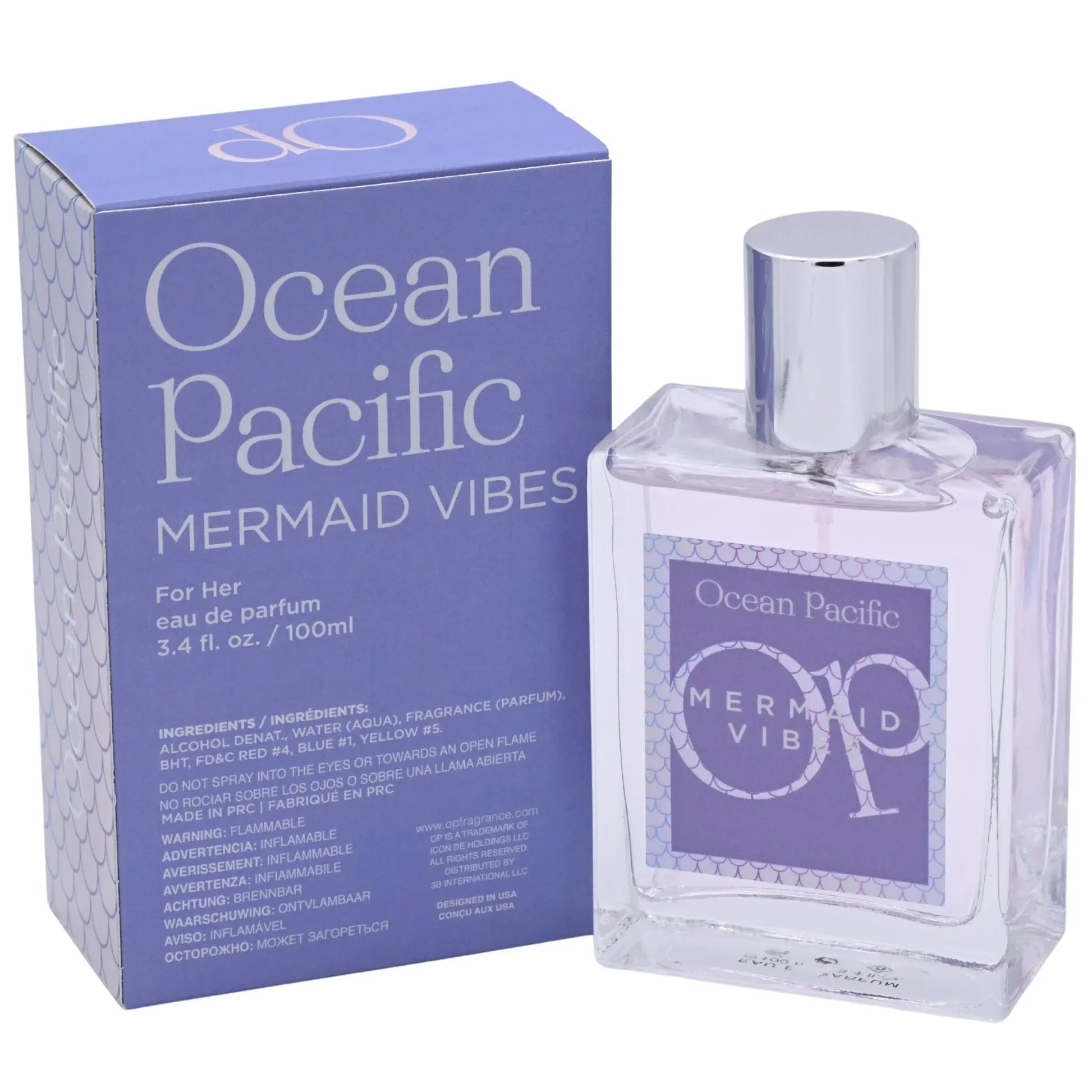 Ocean Pacific Mermaid Vibes for Her Eau De Parfum, Fruity, 3.4 Fl Oz 3B