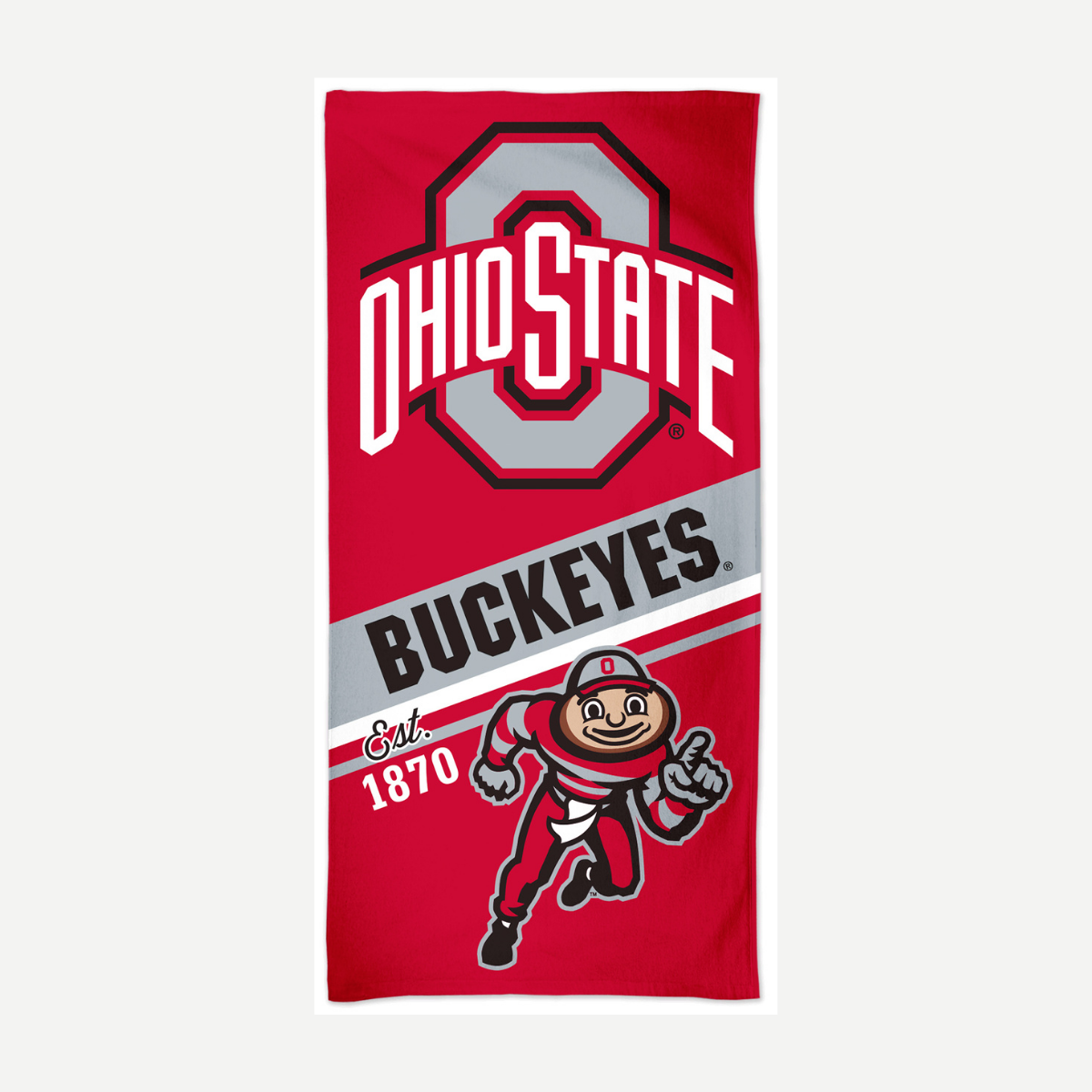 Ohio State Buckeyes Velour Beach Towel Towels World
