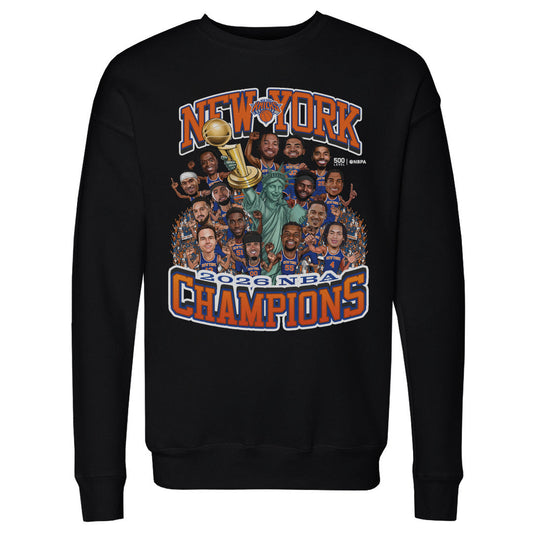 New York Knicks NBA Finals 2026 Champions Caricature WHT 500 LEVEL
