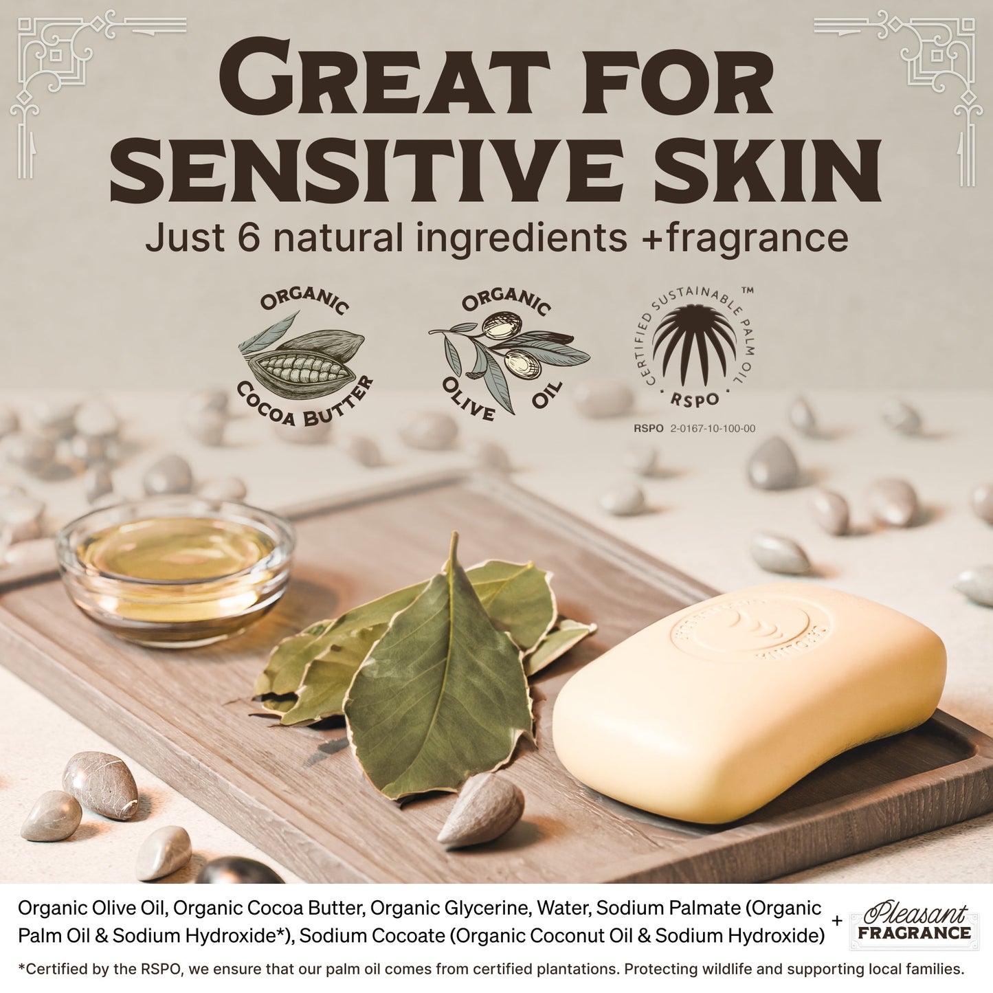 Gin & Juniper Castile Bar Soap Carolina Castile Soap