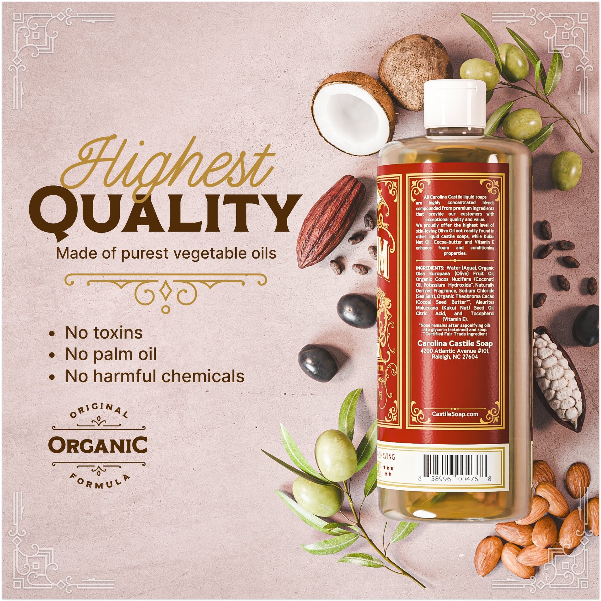 Bay Rum Castile Soap Carolina Castile Soap