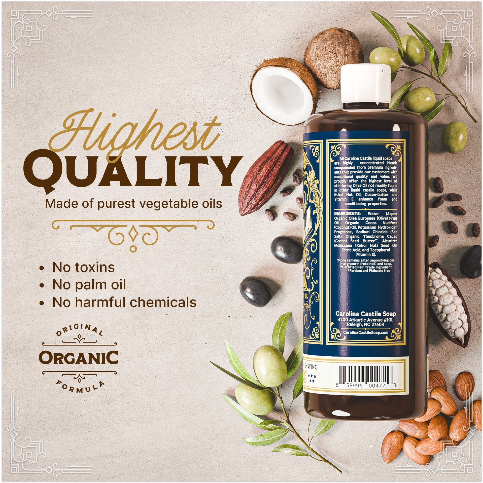 Tobacco Vanilla Castile Soap Carolina Castile Soap