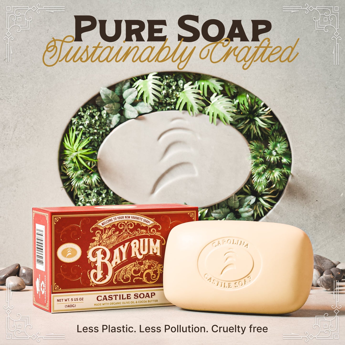 Bay Rum Castile Bar Soap Carolina Castile Soap