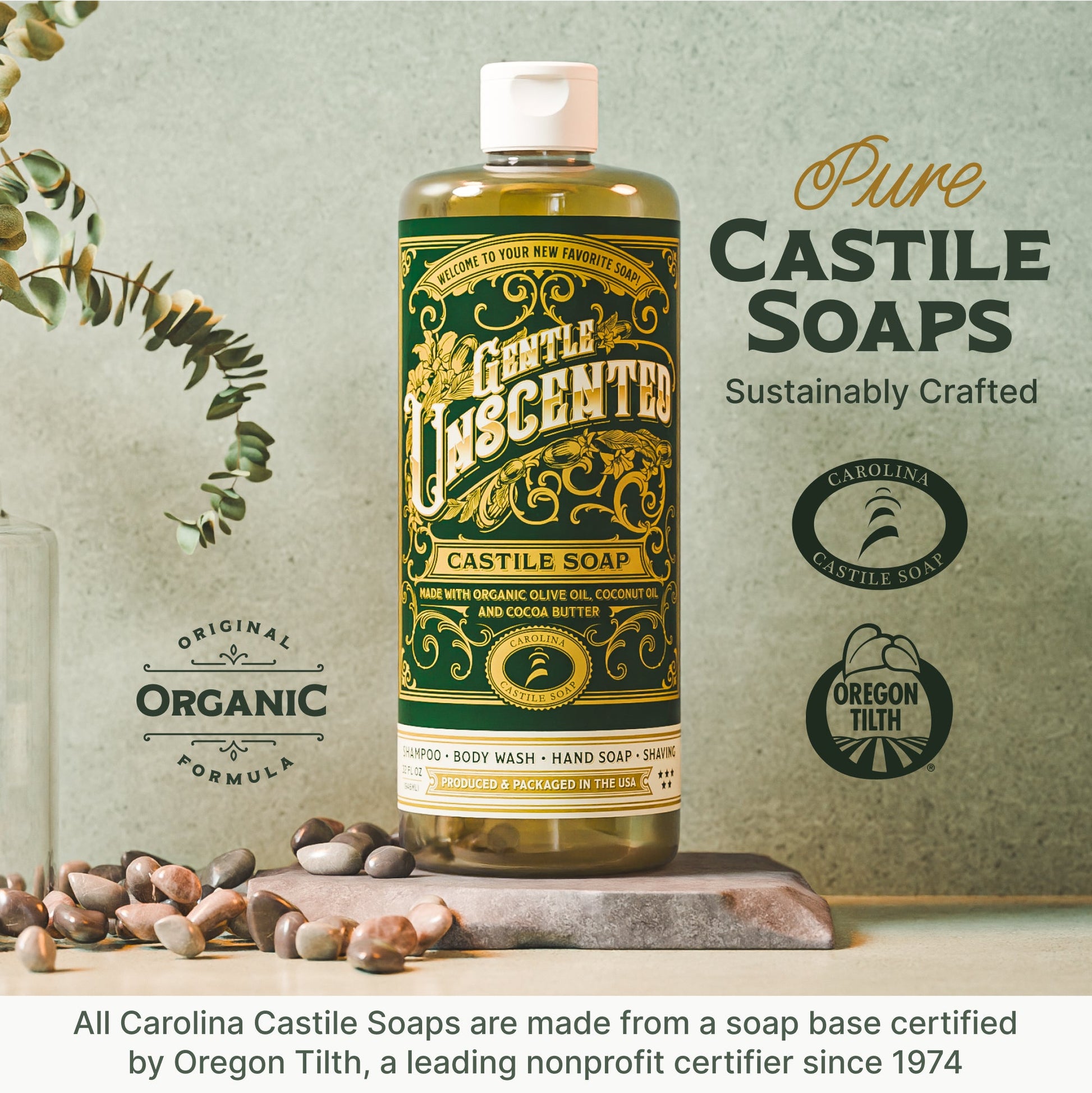 Gentle Unscented Castile Soap Carolina Castile Soap