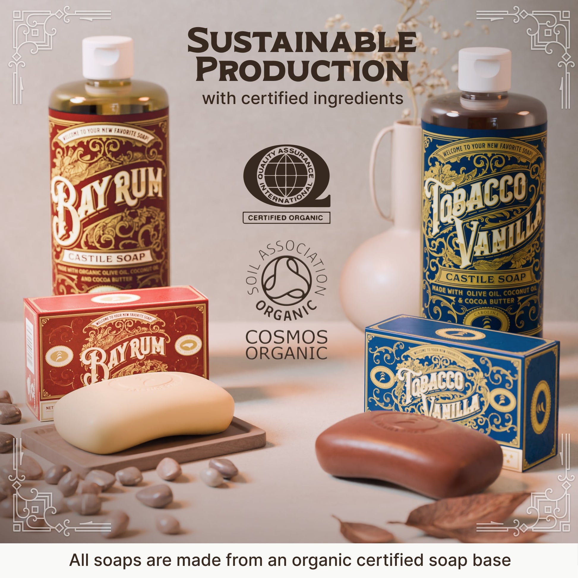 Bay Rum Castile Bar Soap Carolina Castile Soap