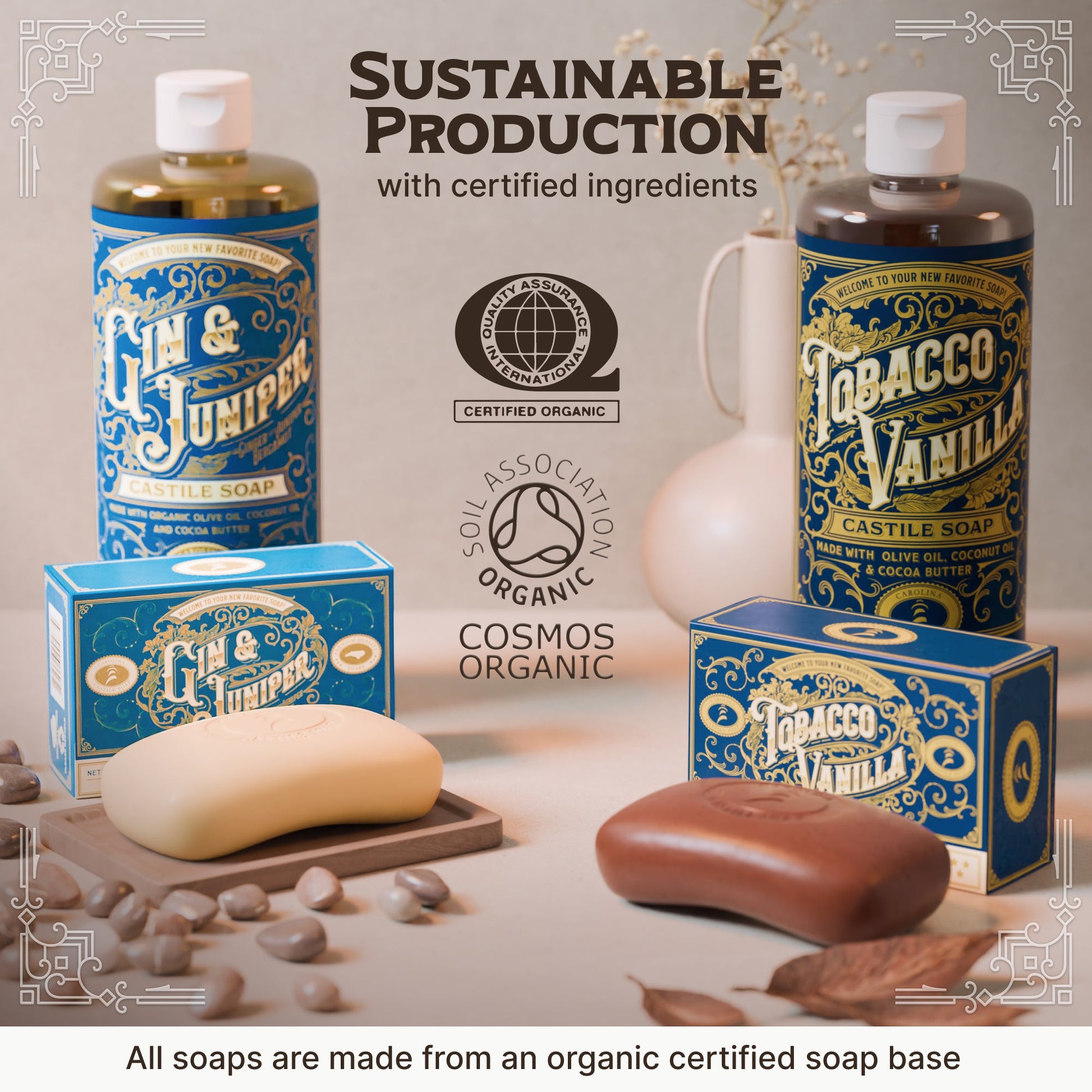 Gin & Juniper Castile Bar Soap Carolina Castile Soap