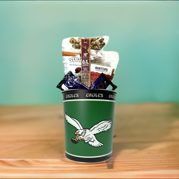 JGB Sports - Philadelphia Eagles Kelly Green Gift Tin Basket - Made In America