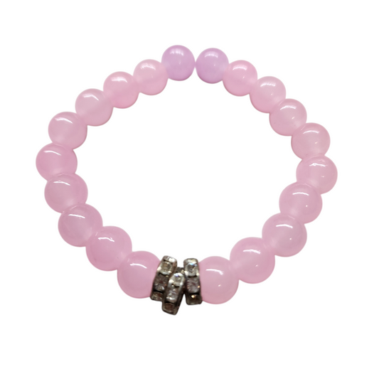 Pink with Bling Friendship Bracelet