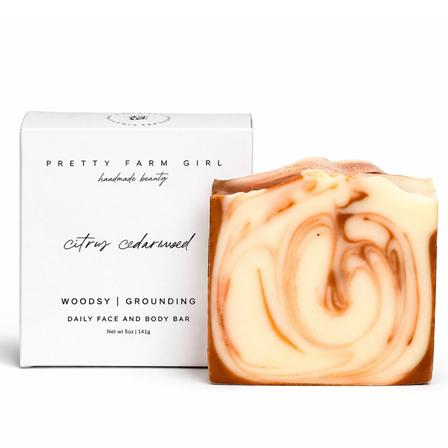 Citrus Cedarwood Handmade Tallow and Goat Milk Soap Bar Pretty farm girl
