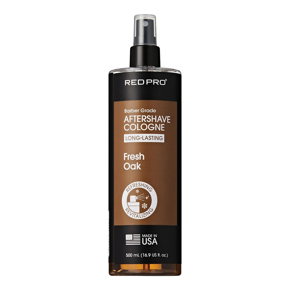 RED PRO AFTERSHAVE COLOGNE - FRESH OAK 16.9OZ N.O.S. Barber Supply