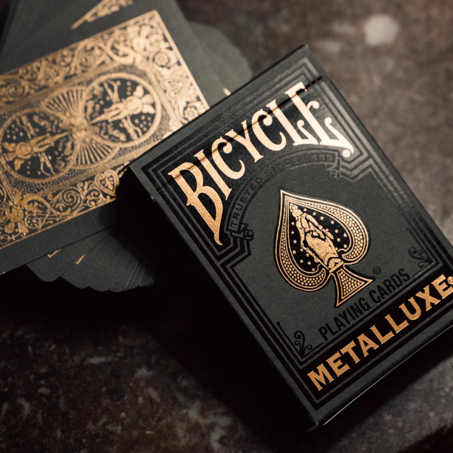 Bicycle Black and Rose Gold Metalluxe Playing Cards – Premium Foil Edition ClassicDecks