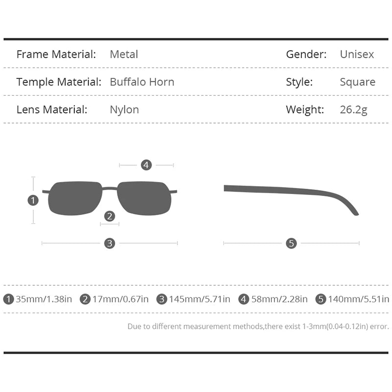 HEPIDEM Buffalo Horn Glasses Women New Square Rimless High Quality Men Sunglasses Luxury Eyewear Buffs Eyeglasses