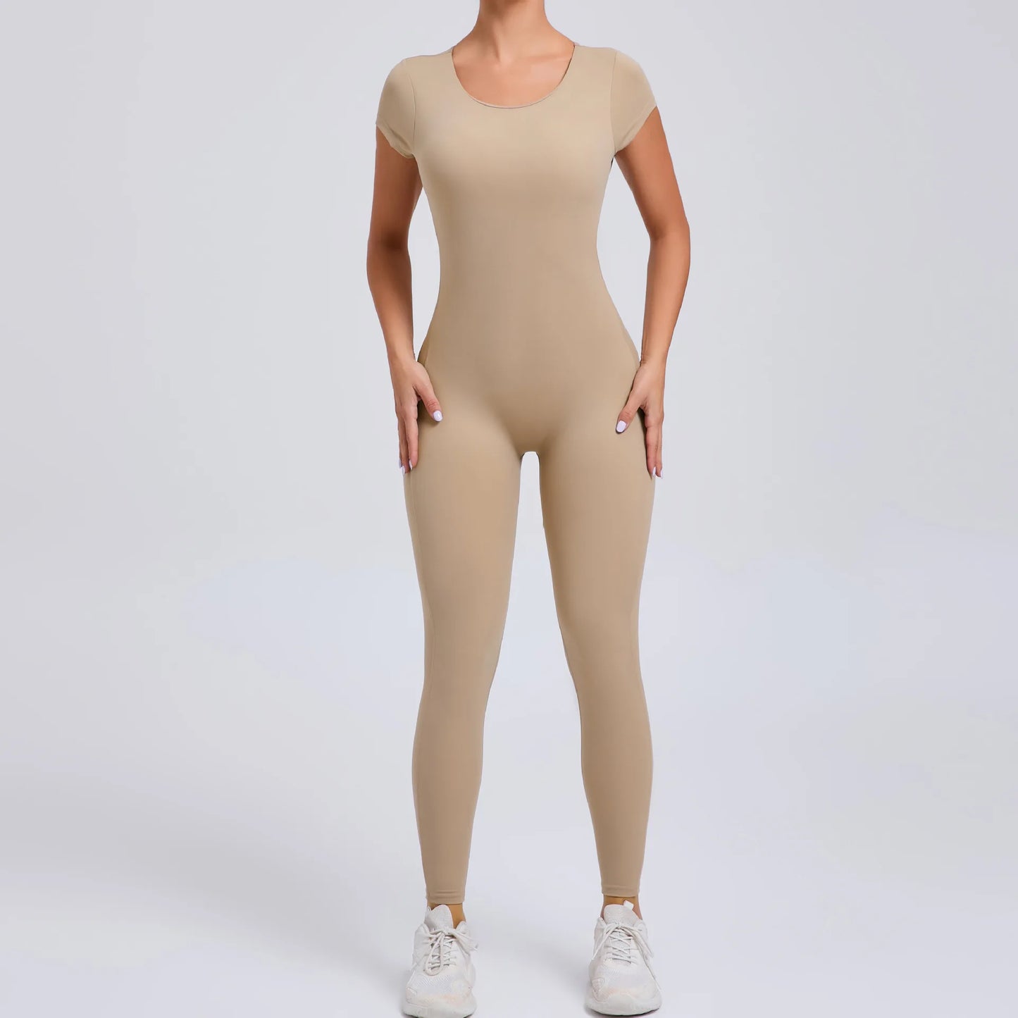 Sexy Long Sleeves One-piece Suit Female Jumpsuit Quick Dry Yoga Clothing Workout Bodysuits Backless Sports Rompers Women Gym