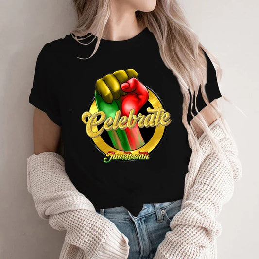 Celebrate Juneteenth Shirt for Women Freeish T-shirt Black History Tees Black Culture Clothes Black Lives Matter Shirt for Women